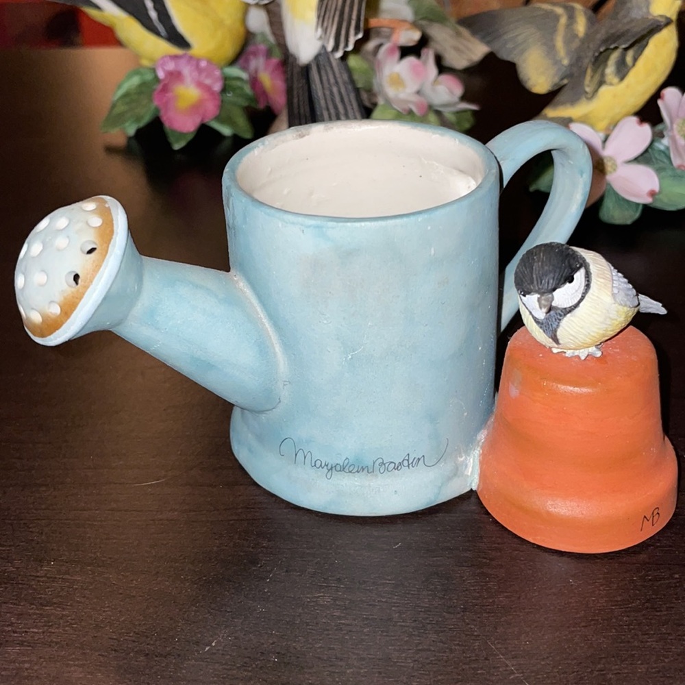 Marjolein Bastin Hallmark Nature’s Sketchbook Votive Holder Blue and Terracotta - Picture 2 of 7